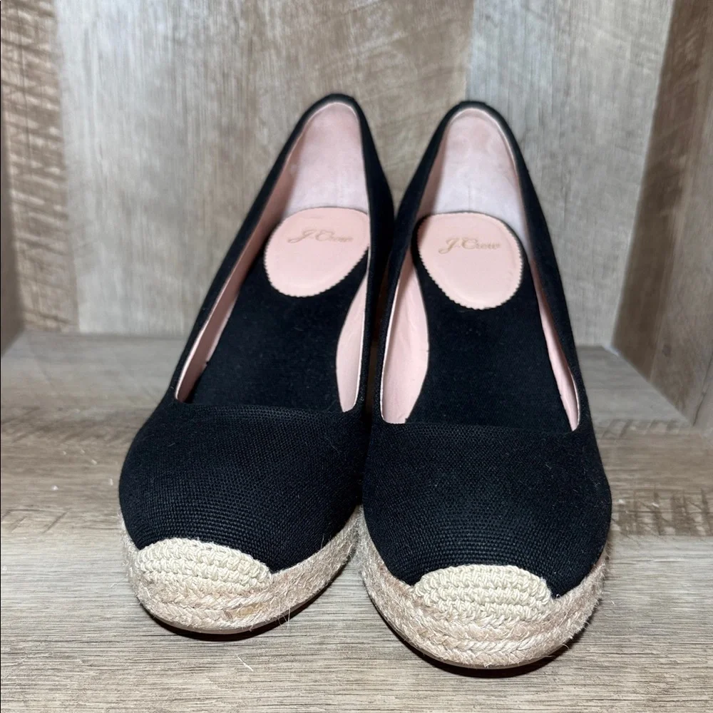J Crew Seville espadrille wedges in canvas